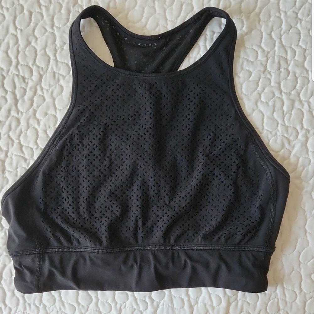 Lululemon Athletica Black Perforated Sports Bra